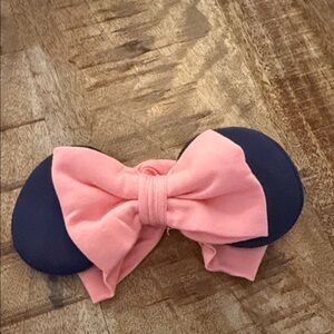 Disney Pink and Navy Bow Headband